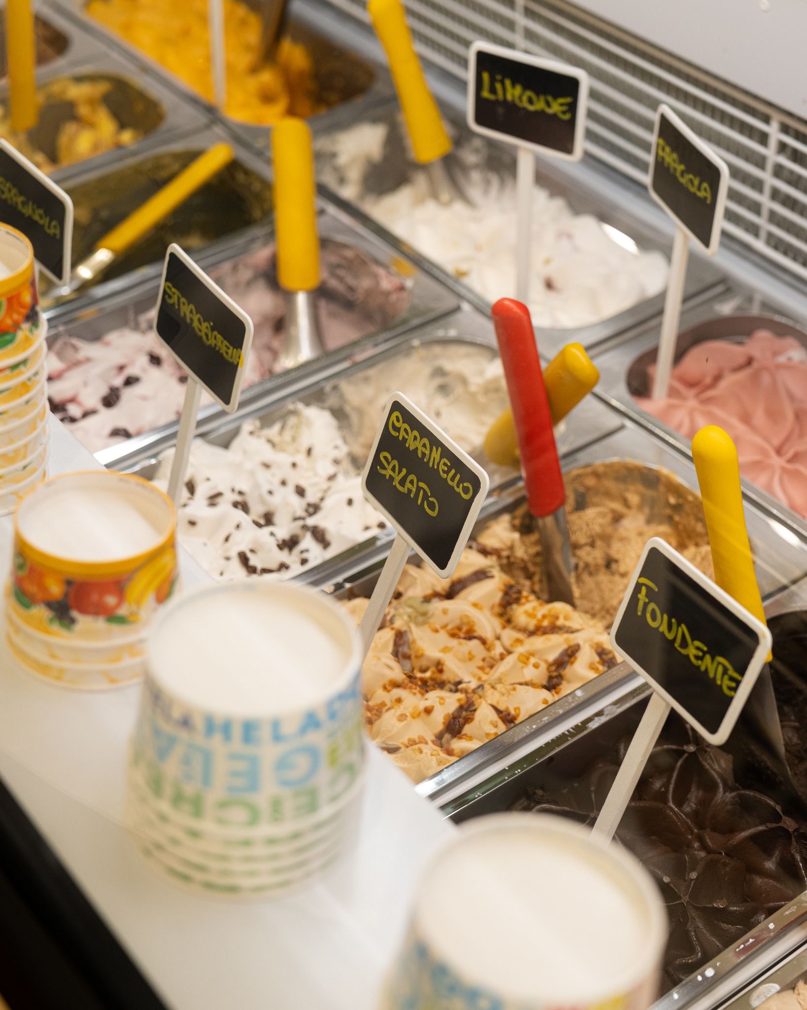 Angolo di gelato artigianale
