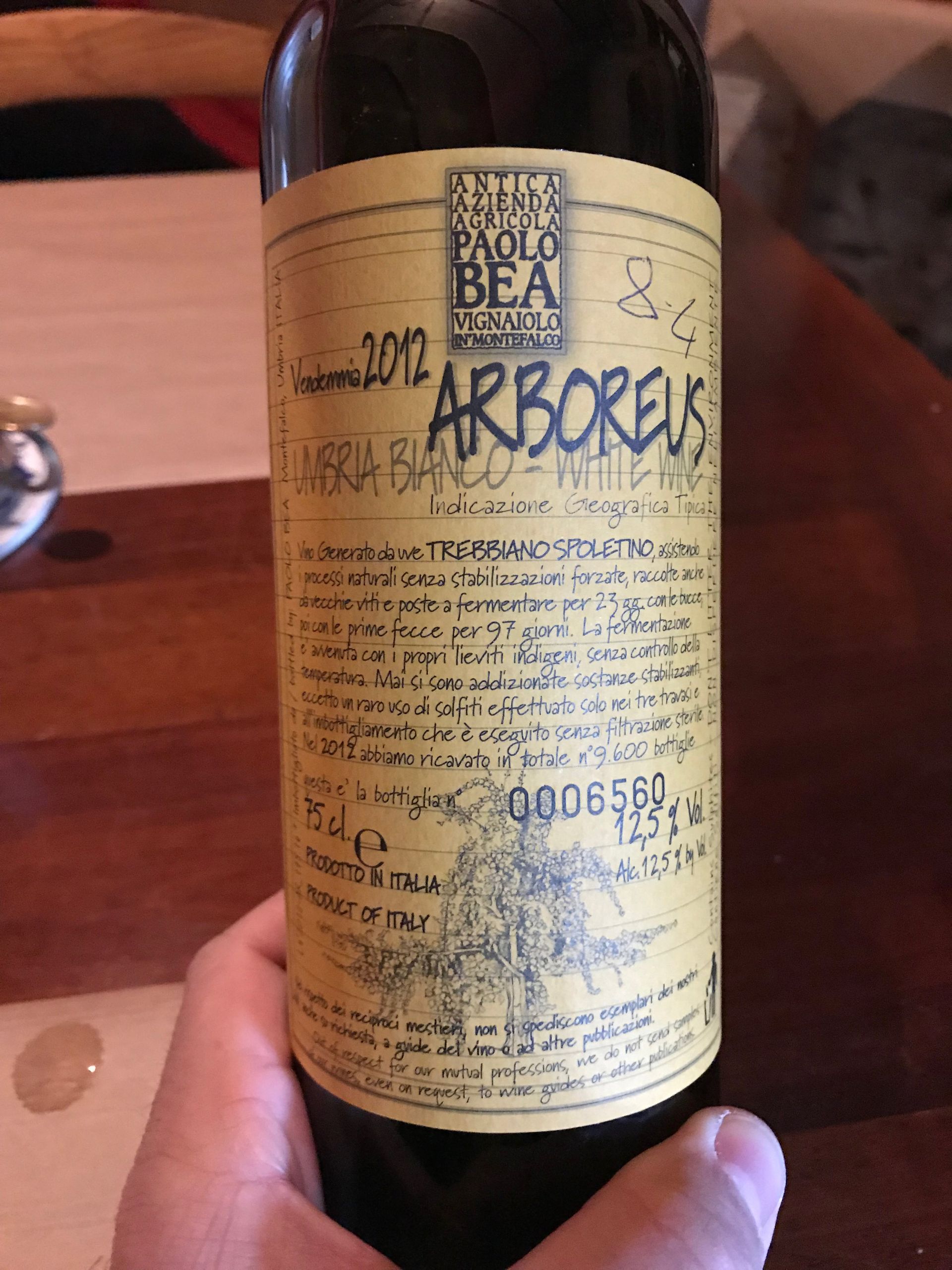 Paolo Bea wine bottle
