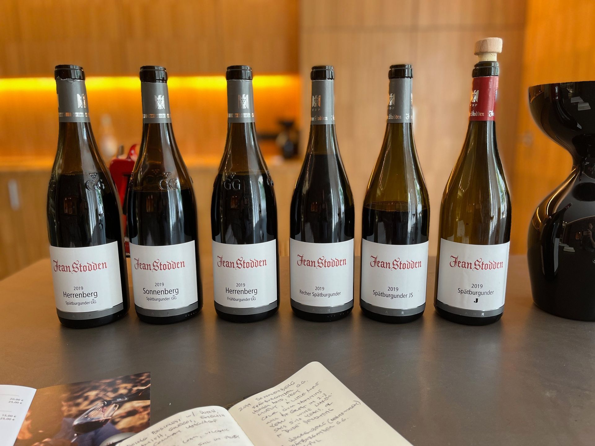 wine tasting bottles