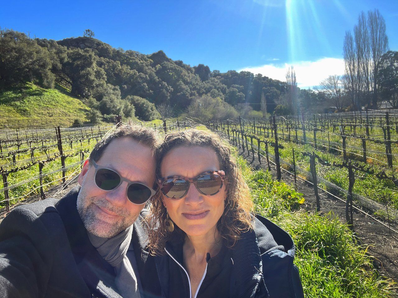 couple in vineyard