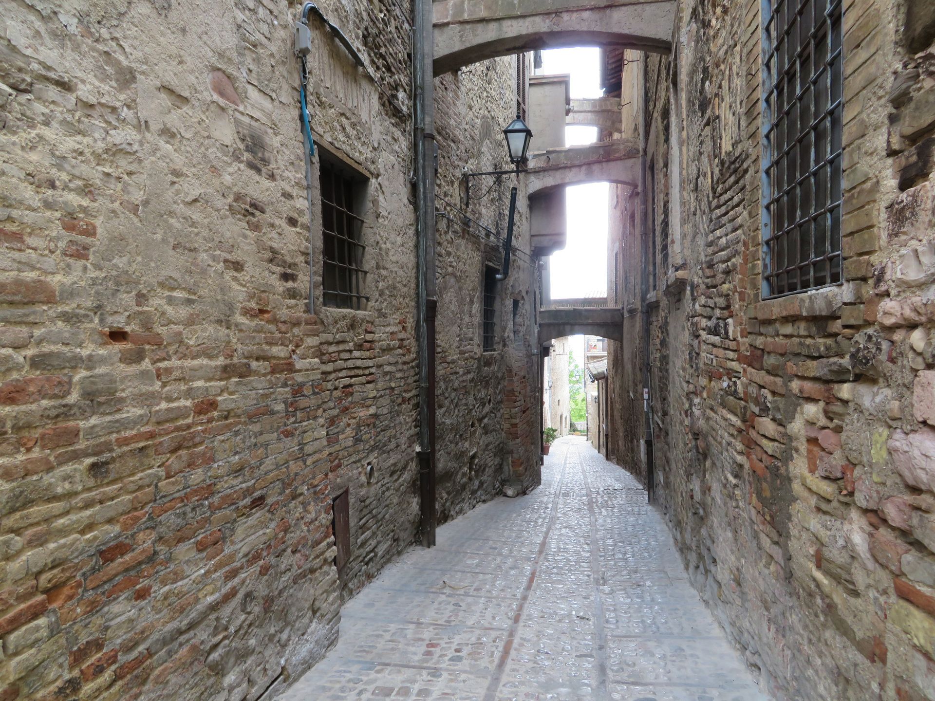 medieval city walkway Italy