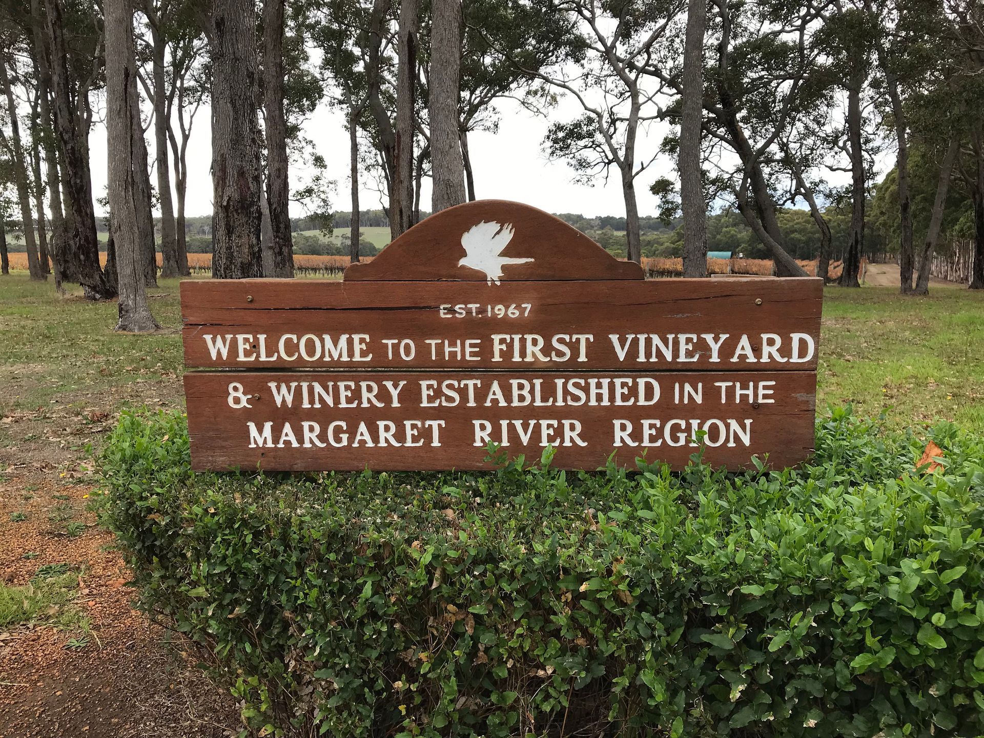 vineyard sign Margaret River Australia