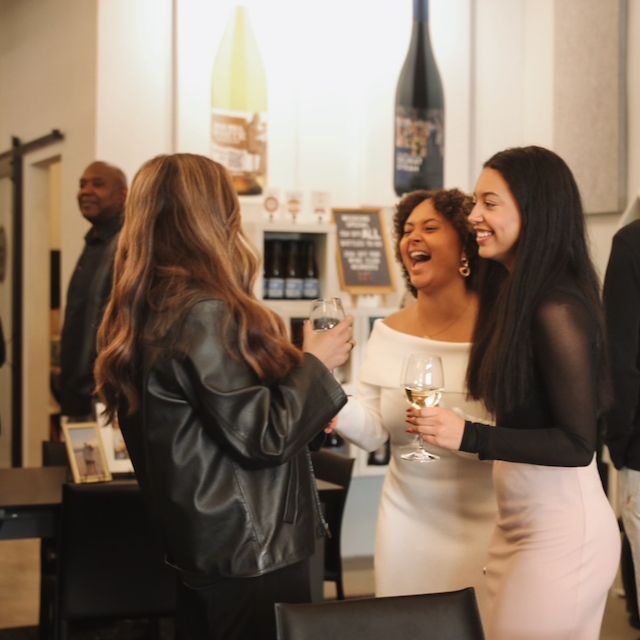 young women at winery