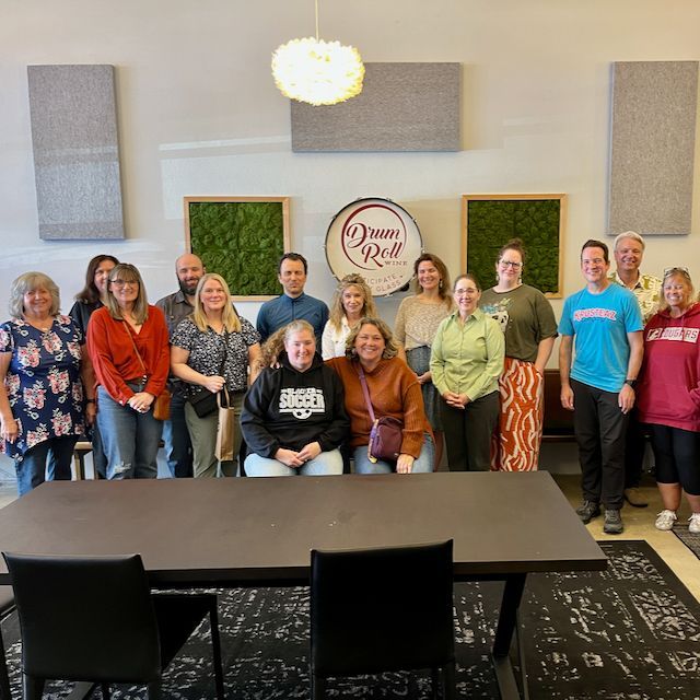 office party at winery