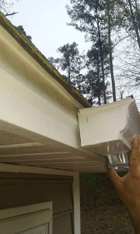 Newly installed gutter