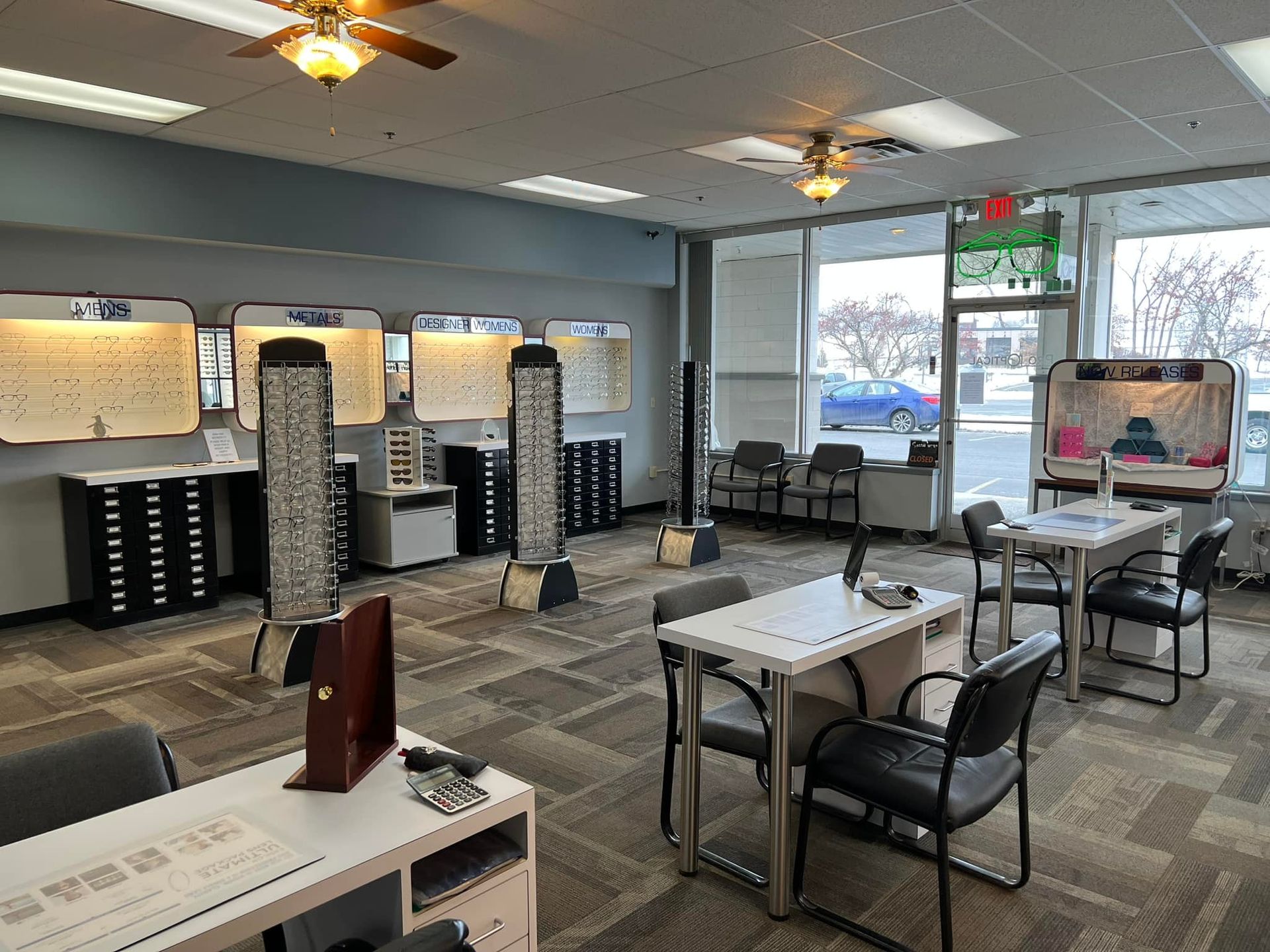 A digital eye exam setup with modern technology.