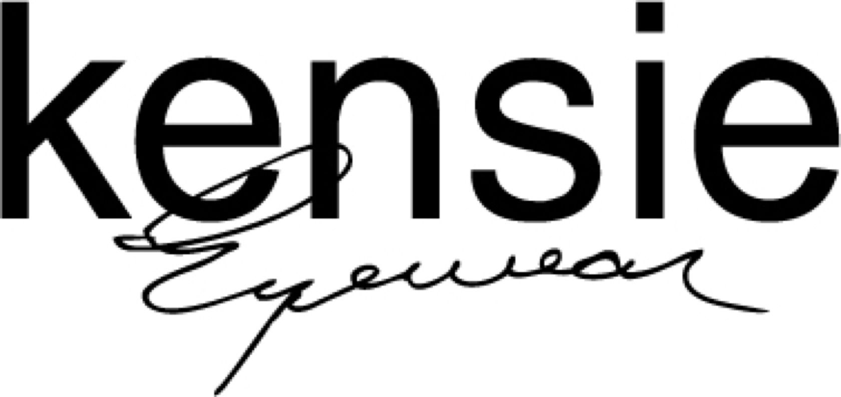 A black and white logo for kensie express
