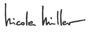 A handwritten signature of nicole miller on a white background.