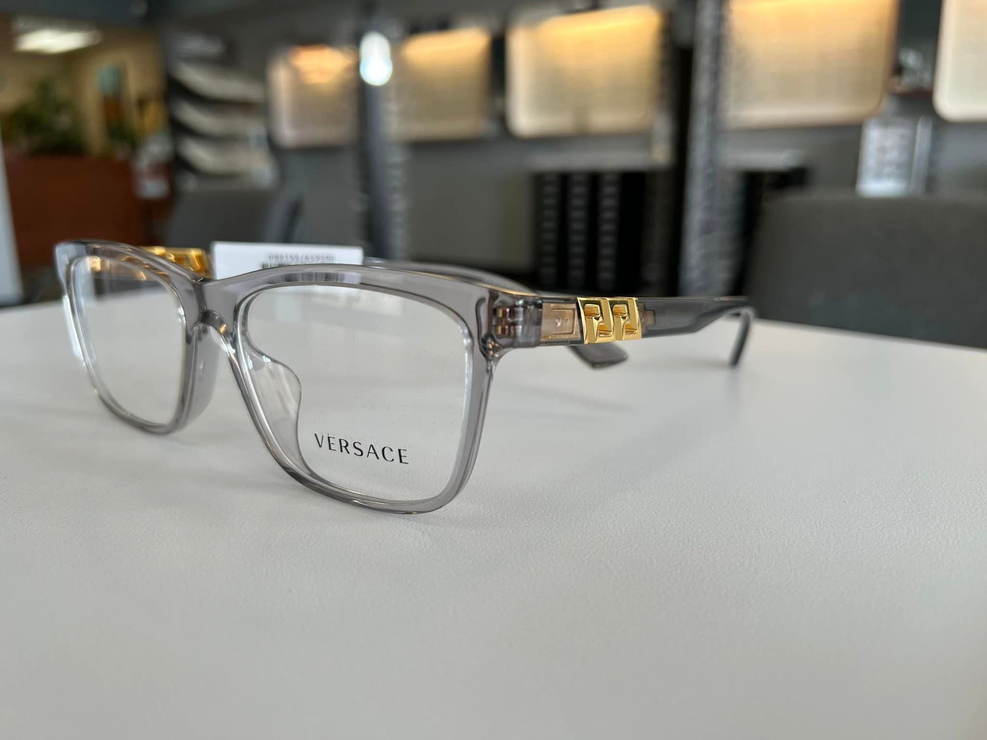 A pair of designer eyeglasses at Pro Optical in West Lebanon, NH