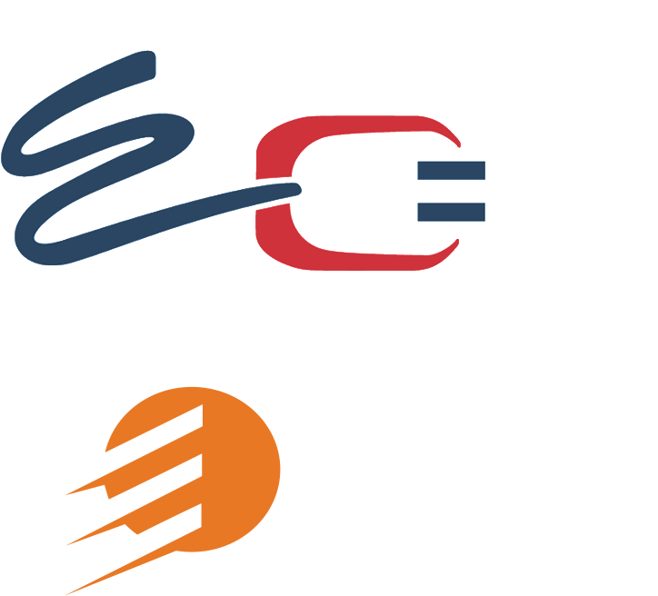 Two logos: Top one is a stylized