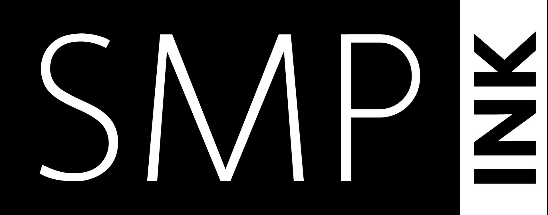 Black logo reading “SMP” with a vertical white “INK” on the right.