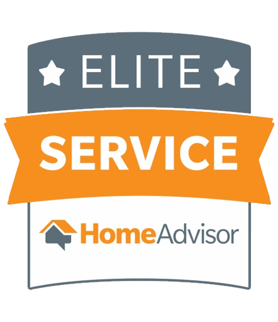 An elite service home advisor logo on a white background