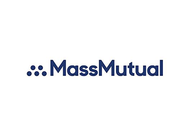 MassMutual logo, navy blue text with the name and three blue dots on the left.