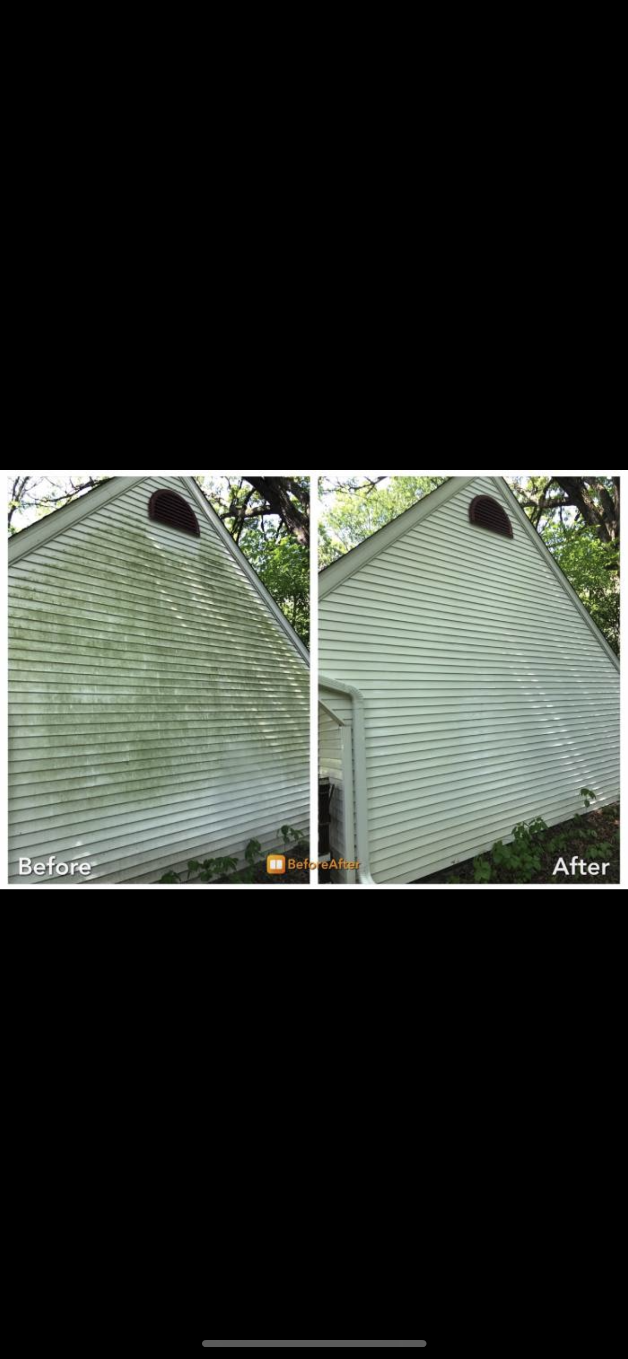 A before and after picture of a house that has been cleaned.