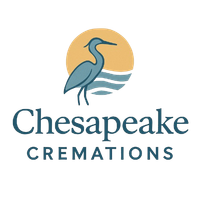 The logo for potomac valley cremation center is black and white.