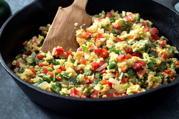 Peppers, Mushrooms, Onions, Tomatoes, Potatoes Breakfast Mix Up