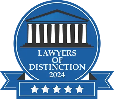 The logo for the lawyers of distinction in 2023
