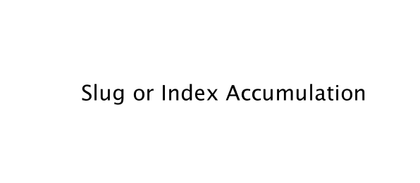 Text: Slug or Index Accumulation.