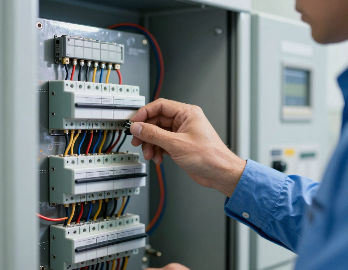 Detalle de trabajo electromecánico