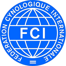 Logo circolare blu con la scritta bianca 