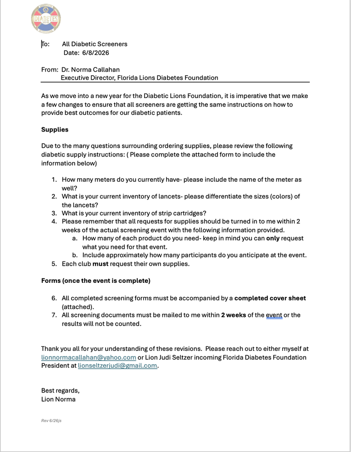 A poster for a recertification class for diabetes screening