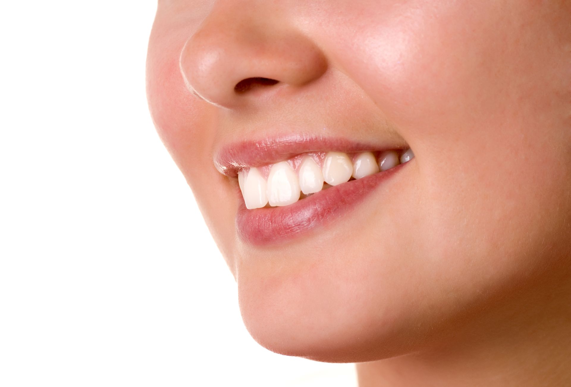 Close-up of a person's smile.