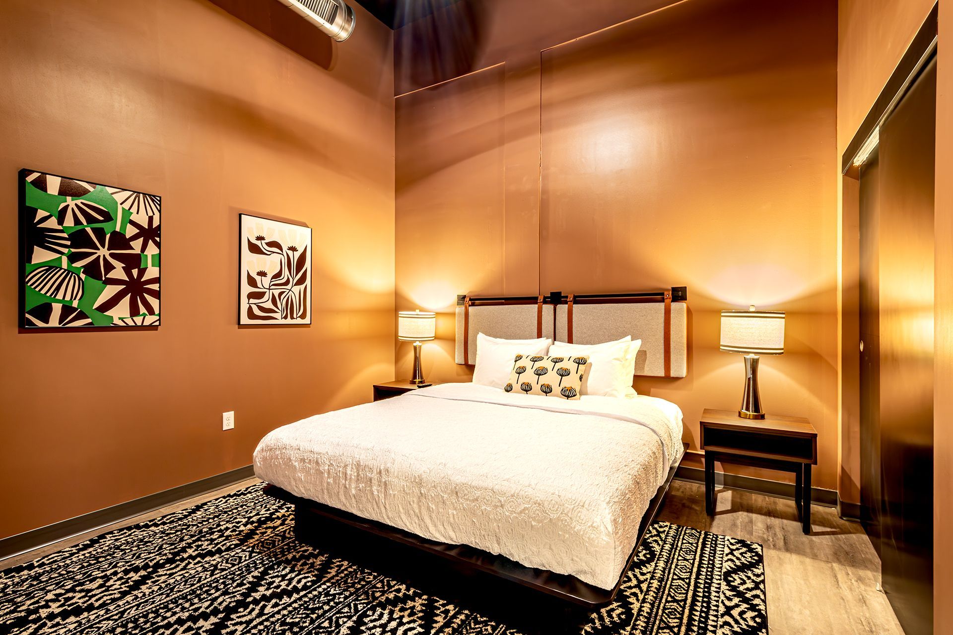 One bedroom hotel bedroom