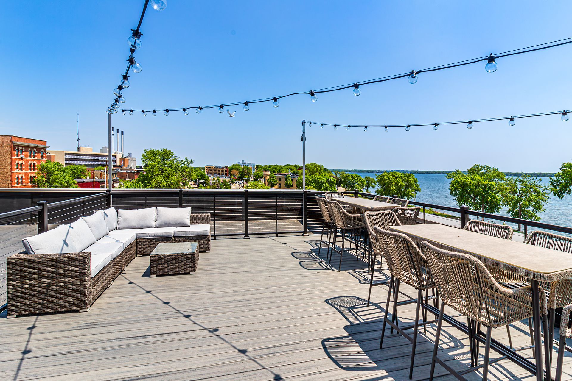 Rooftop deck overlooking Downtown Madison