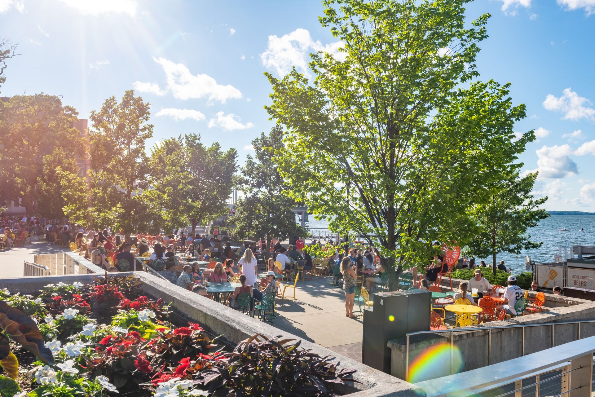 Memorial Union Terrace During the Summer With the Iconic Chairs.
