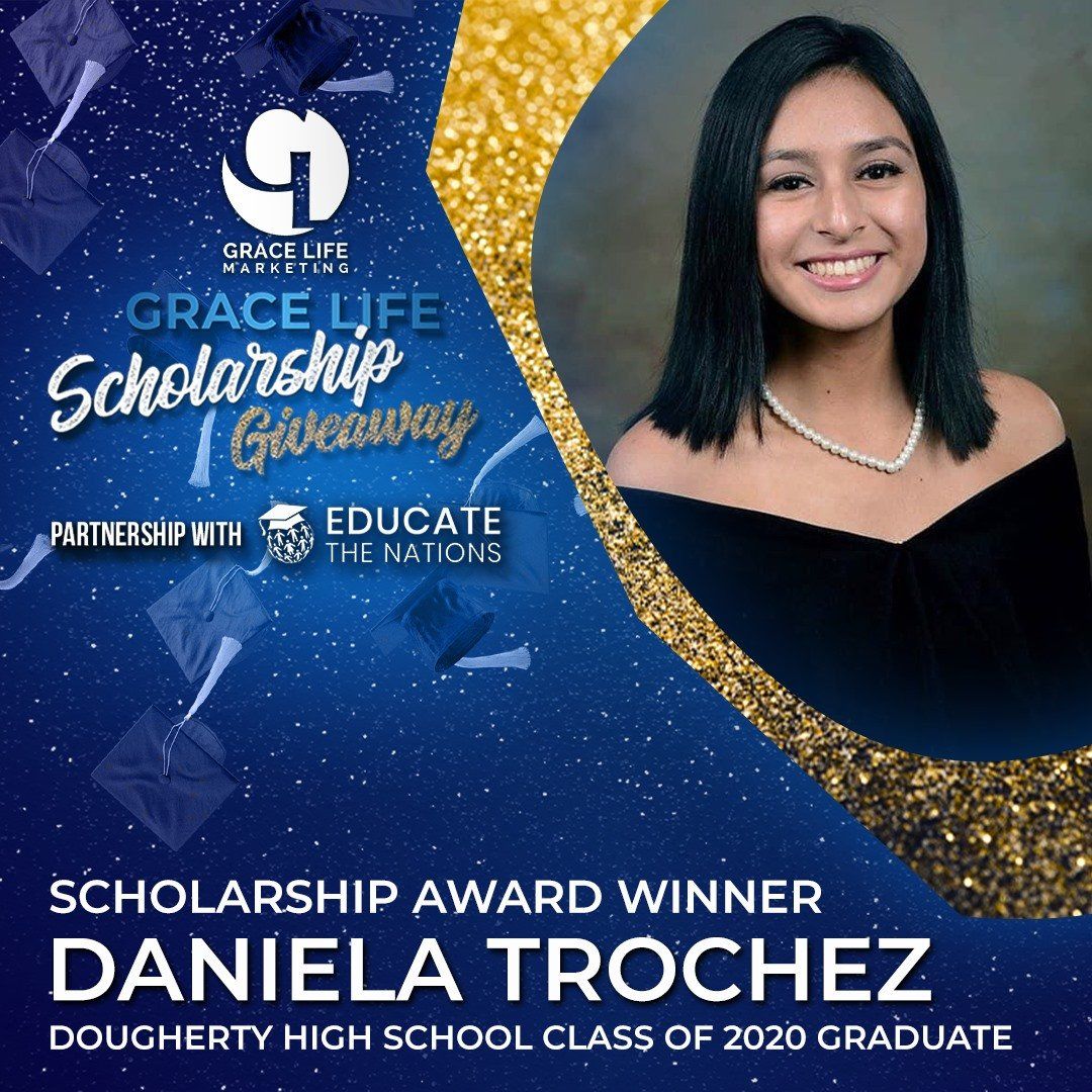 daniela trochez is the winner of the scholarship award