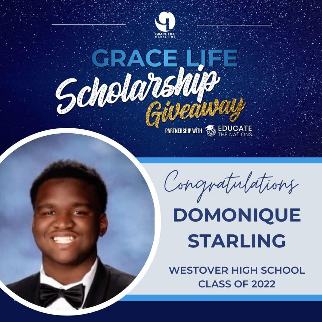 a picture of a man in a tuxedo with the words grace life scholarship giveaway