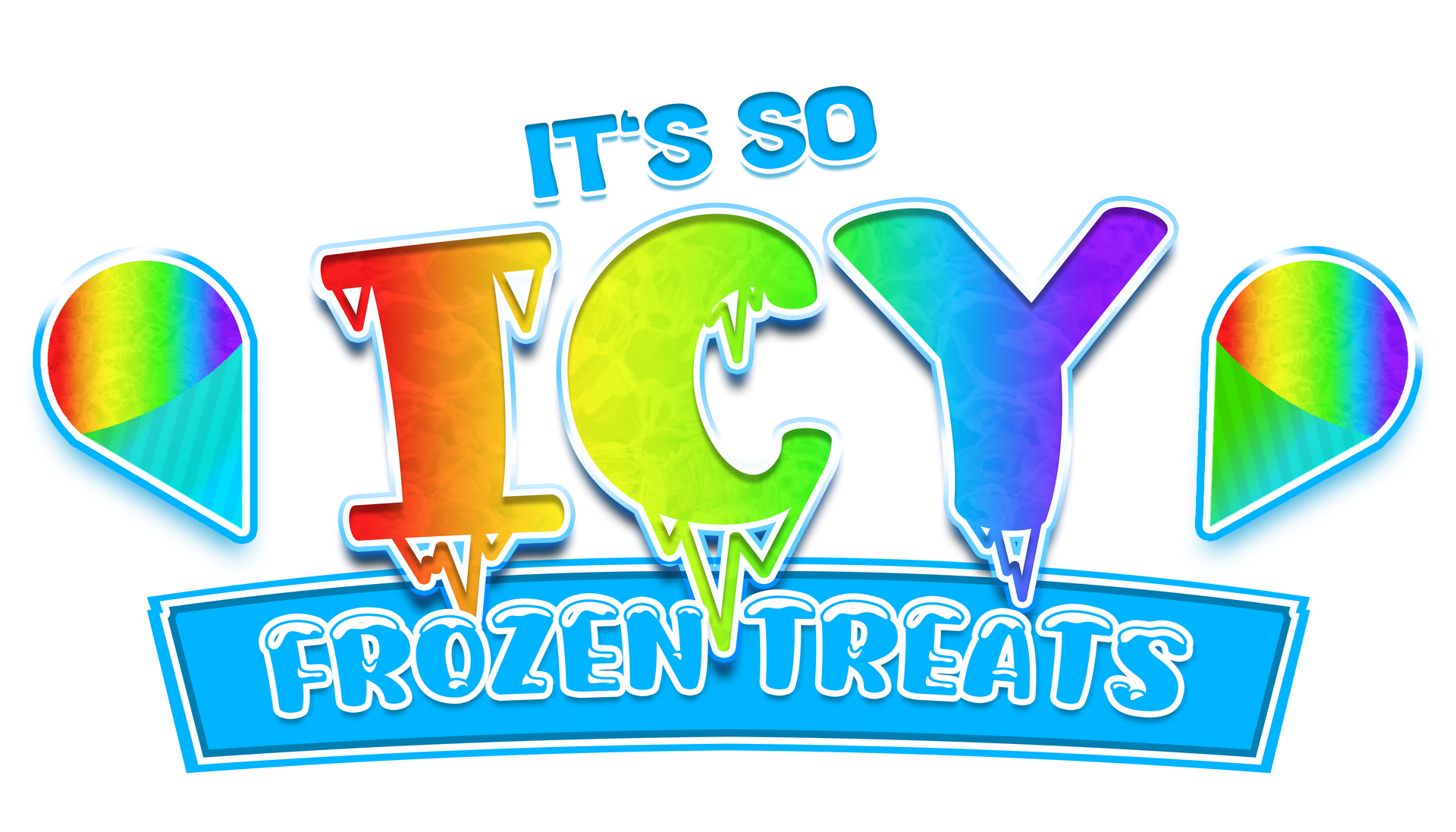 the logo for it 's so icy frozen treats