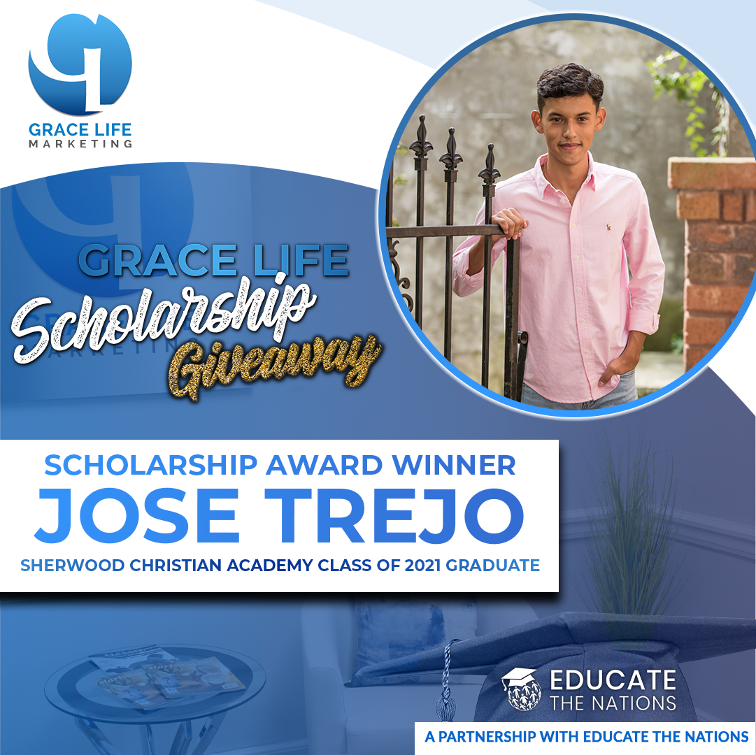 jose trejo is the winner of the grace life scholarship giveaway