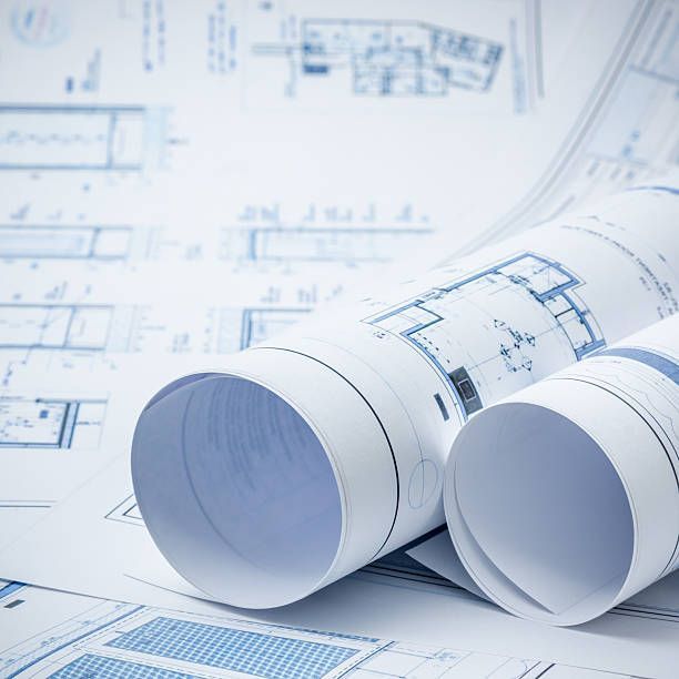 Detailed residential architectural plans and building design drawings.