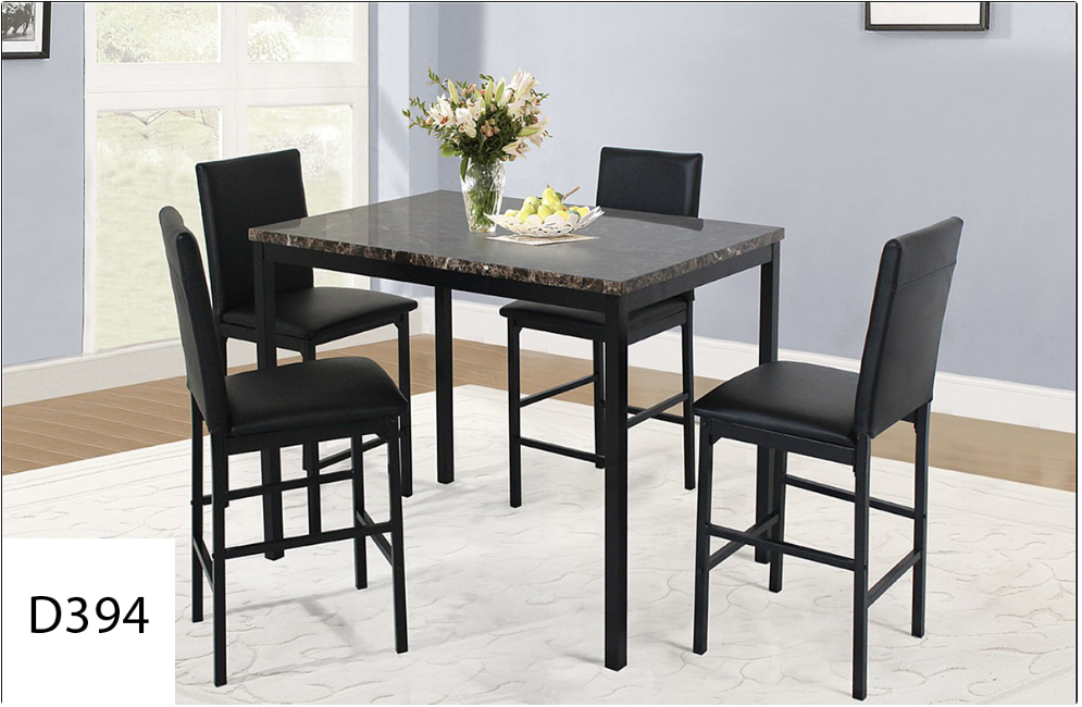 A picture of a table and chairs with the number d394 on the bottom