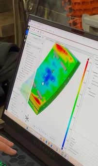 Colour deviation map from 3D dimensional inspection