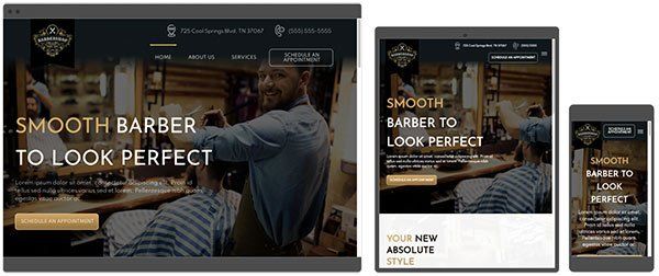 duda barber or hair cut website template