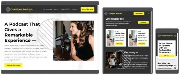 duda podcast theme website template