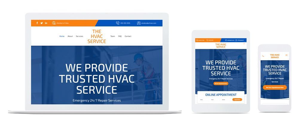 An Exclusive Duda Templates from Ayni Media hvac business or service website template by ayni media
