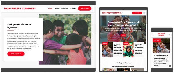 duda non-profit theme website template