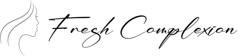The logo for fresh complexion has a picture of a woman 's face and the words `` fresh complexion ''.