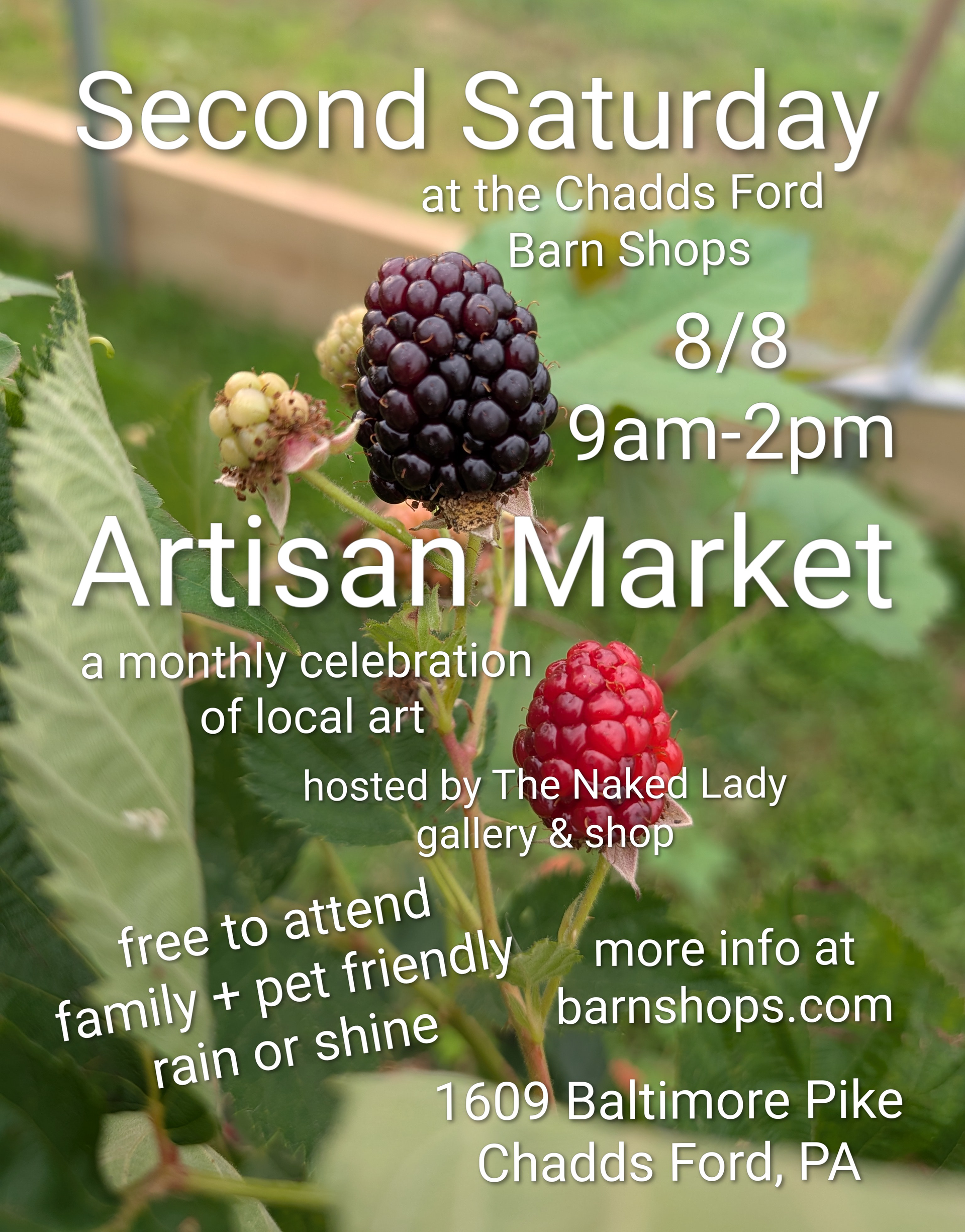 Flyer for fresh flower hammer prints workshop at Strawflower Farm, Glen Mills, PA, July 24, 6–8 pm, $55