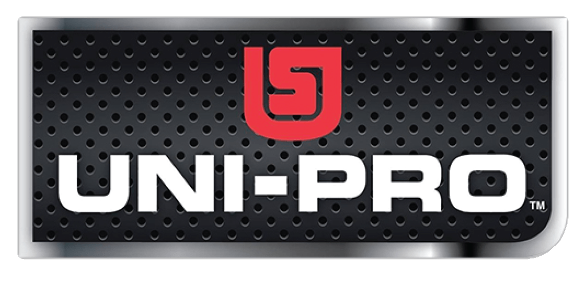 Le logo uni-pro est sur fond noir.