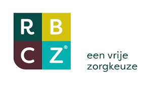 Logo voor RBCZ met vier kleurrijke vierkanten met de letters R, B, C, Z en de tekst 