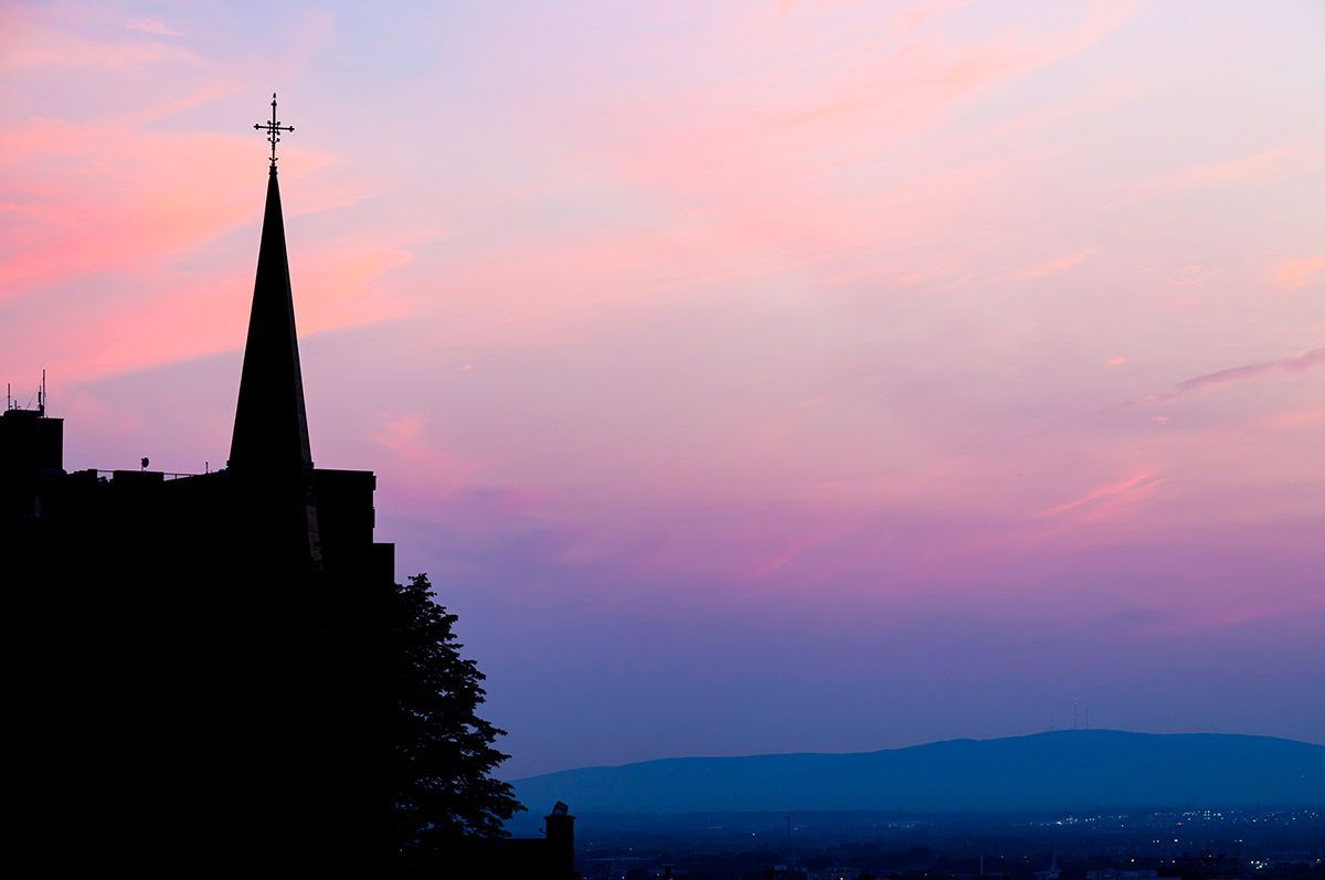Original Quebec City Sunset by Doug Friesen