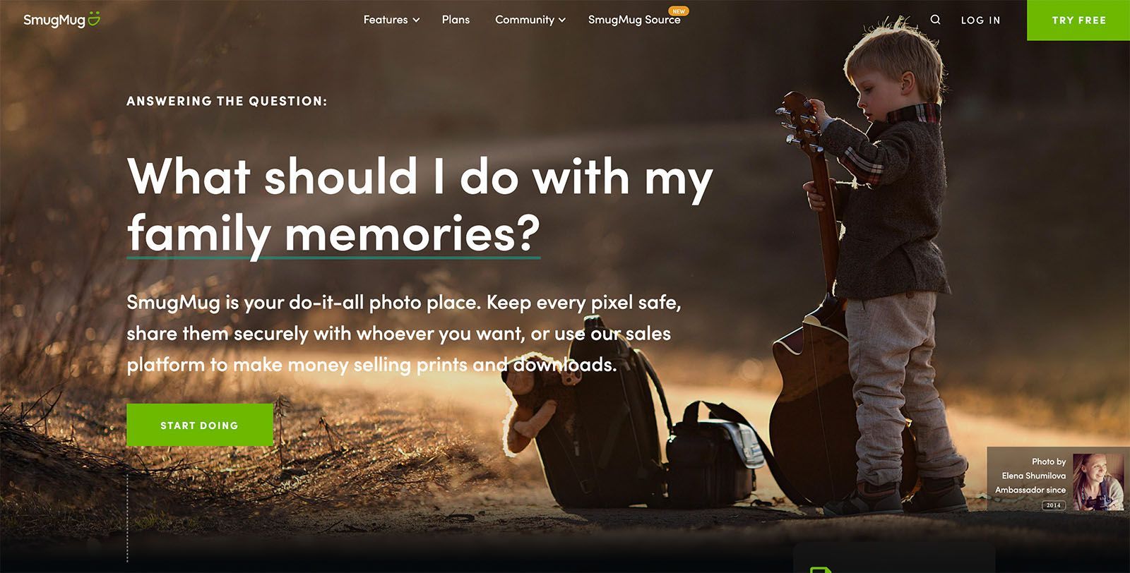 SmugMug Landing Page