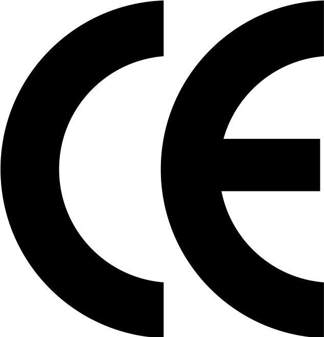 Marcatura CE, simbolo di conformità agli standard europei in materia di salute, sicurezza e tutela ambientale.
