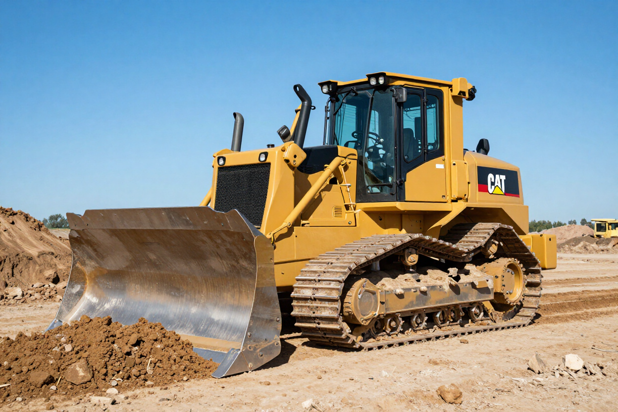 CAT D4 dozer on earthmoving site