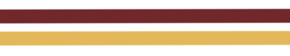 Three horizontal stripes: dark red, white, and gold on a light background.