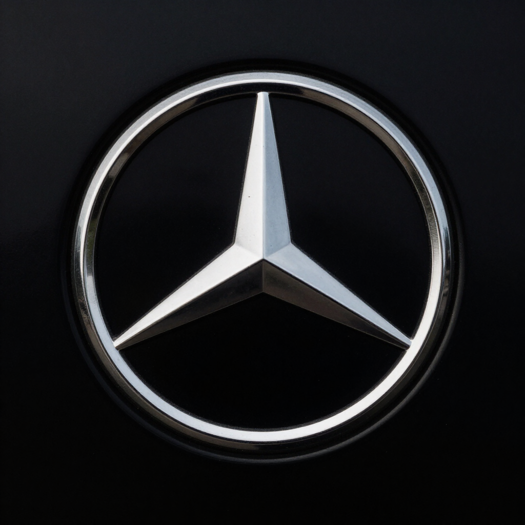 Mercedes-Benz logo on a dark background